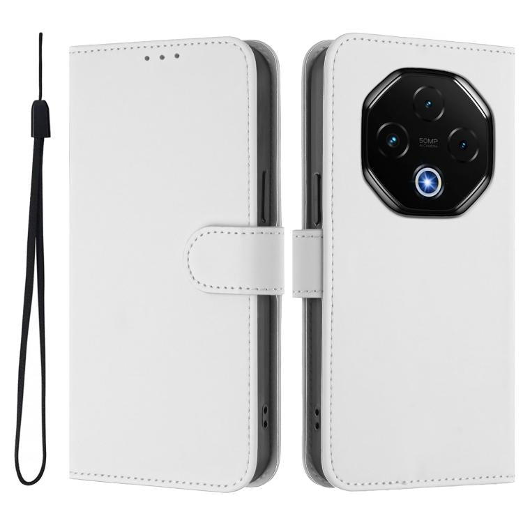 For Umidigi G100 Pro Skin Feel Solid Color Leather Phone Case with Lanyard