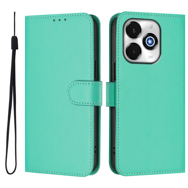 For Umidigi G100X 5G / 4G Skin Feel Solid Color Leather Phone Case with Lanyard