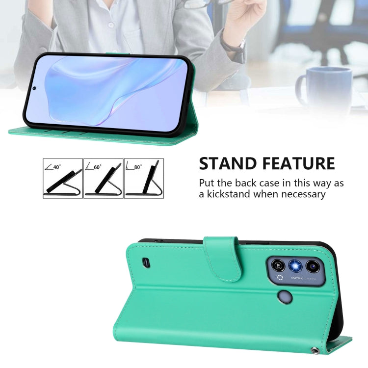 For ZTE Blade A53 / A53+ Skin Feel Solid Color Leather Phone Case with Lanyard