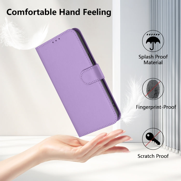For ZTE Blade A73 5G Skin Feel Solid Color Leather Phone Case with Lanyard