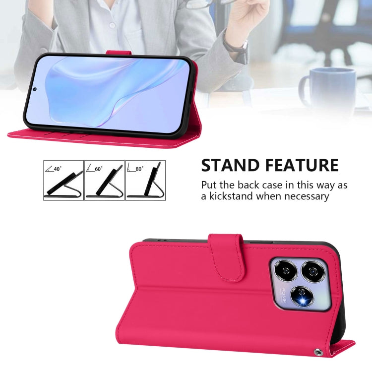 For ZTE Blade V60 4G / Axon 60 4G Skin Feel Solid Color Leather Phone Case with Lanyard