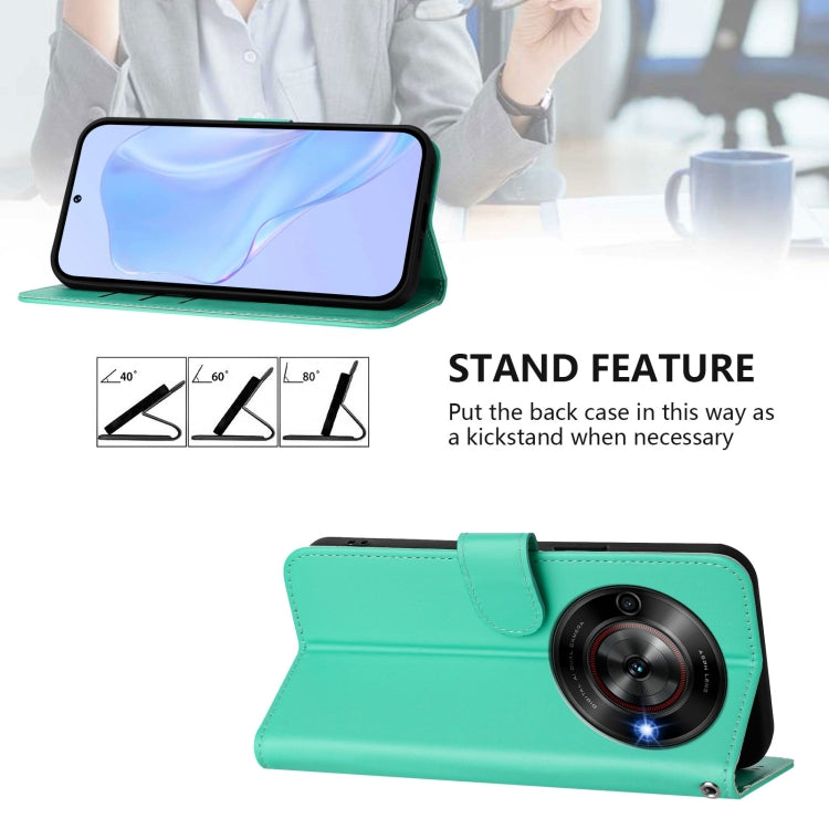 For ZTE Blade A75 5G Skin Feel Solid Color Leather Phone Case with Lanyard