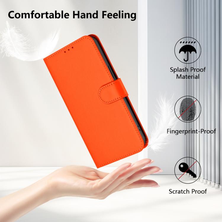For ZTE Blade V70 Design Skin Feel Solid Color Leather Phone Case with Lanyard