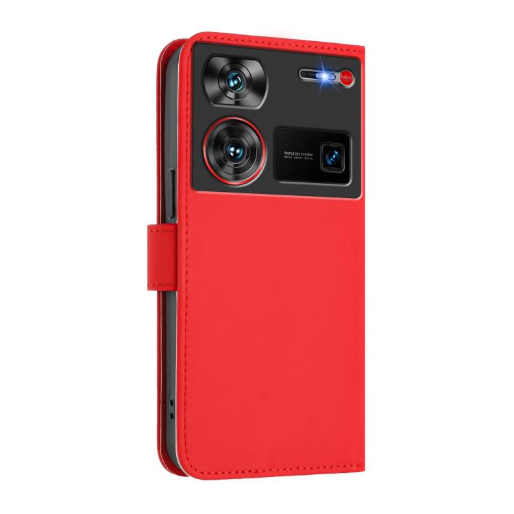 For ZTE Nubia Z60 Ultra Skin Feel Solid Color Leather Phone Case with Lanyard
