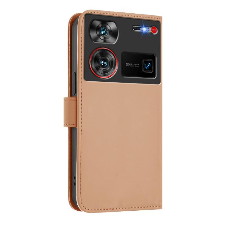 For ZTE Nubia Z60 Ultra Skin Feel Solid Color Leather Phone Case with Lanyard
