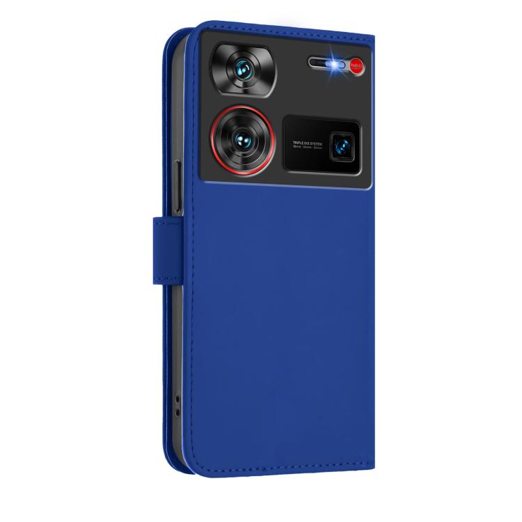 For ZTE Nubia Z60 Ultra Skin Feel Solid Color Leather Phone Case with Lanyard
