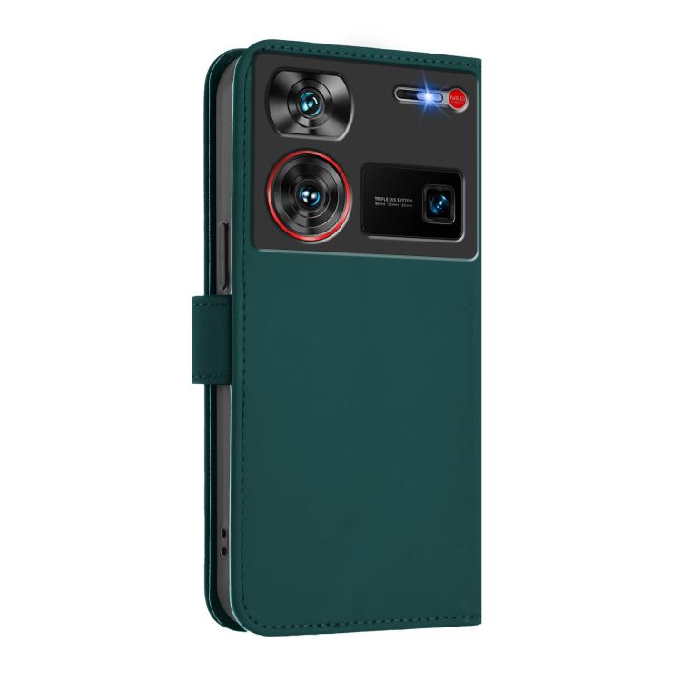 For ZTE Nubia Z60 Ultra Skin Feel Solid Color Leather Phone Case with Lanyard