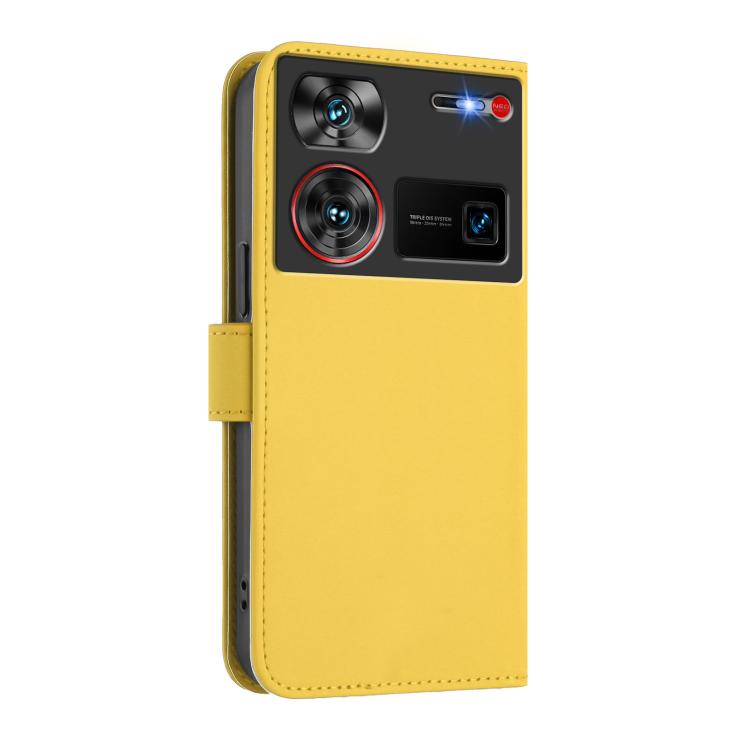 For ZTE Nubia Z60 Ultra Skin Feel Solid Color Leather Phone Case with Lanyard