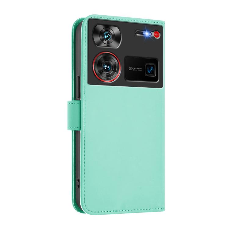 For ZTE Nubia Z60 Ultra Skin Feel Solid Color Leather Phone Case with Lanyard