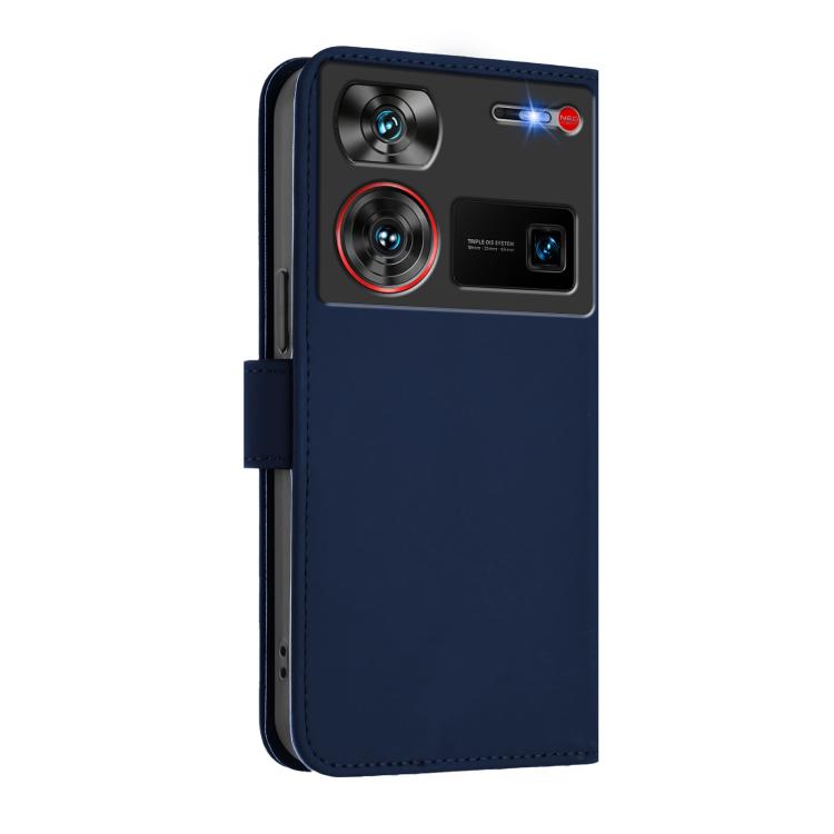 For ZTE Nubia Z60 Ultra Skin Feel Solid Color Leather Phone Case with Lanyard