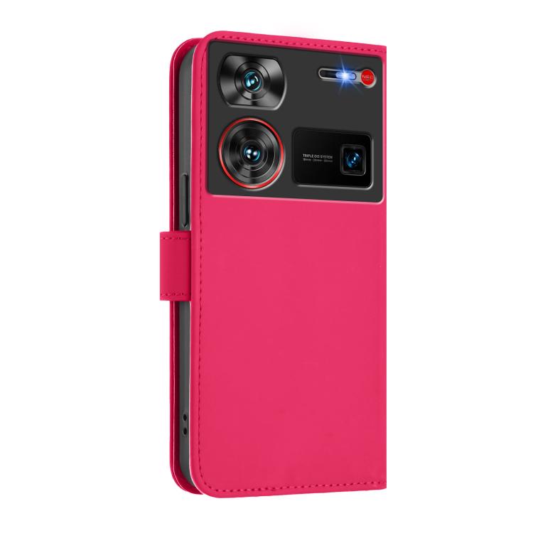 For ZTE Nubia Z60 Ultra Skin Feel Solid Color Leather Phone Case with Lanyard