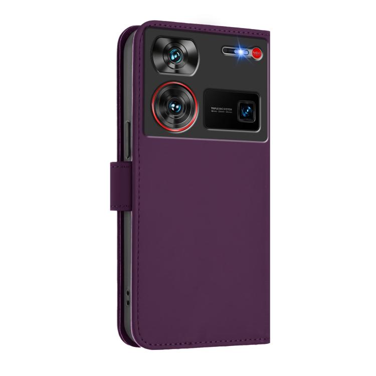 For ZTE Nubia Z60 Ultra Skin Feel Solid Color Leather Phone Case with Lanyard