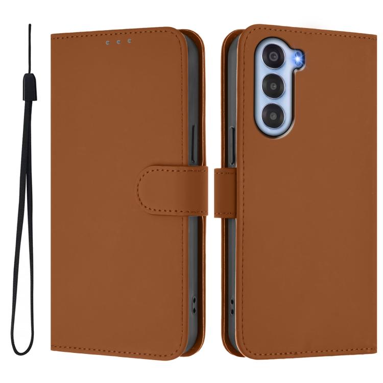 For ZTE Nubia S 5G A403ZT Skin Feel Solid Color Leather Phone Case with Lanyard