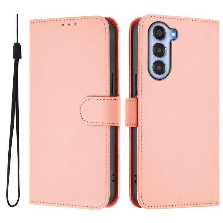 For ZTE Nubia S 5G A403ZT Skin Feel Solid Color Leather Phone Case with Lanyard