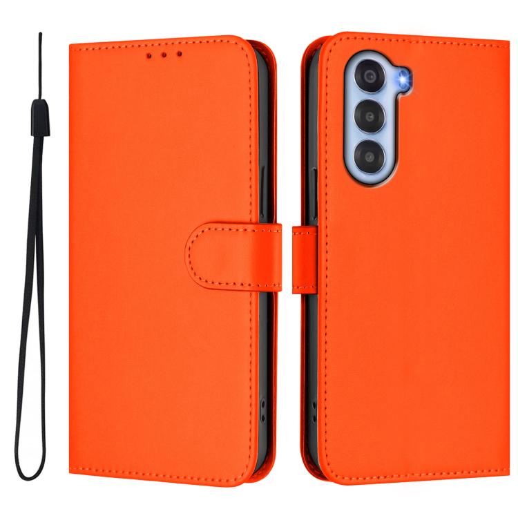 For ZTE Nubia S 5G A403ZT Skin Feel Solid Color Leather Phone Case with Lanyard