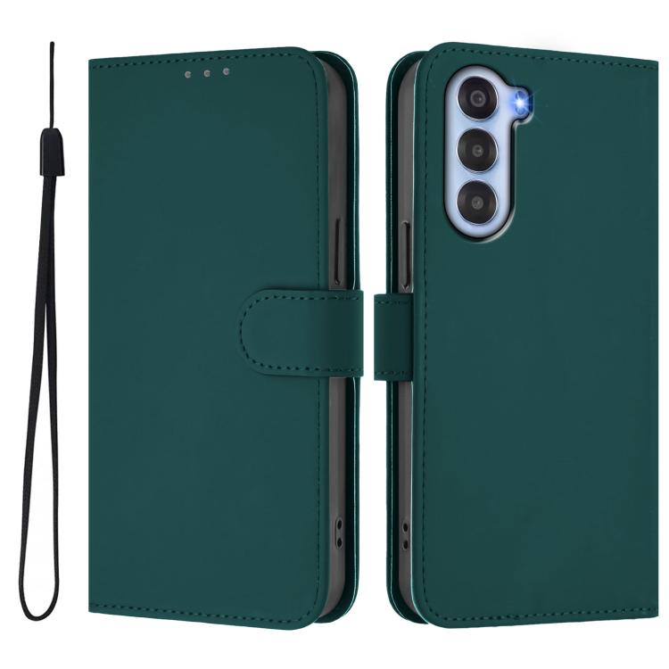 For ZTE Nubia S 5G A403ZT Skin Feel Solid Color Leather Phone Case with Lanyard
