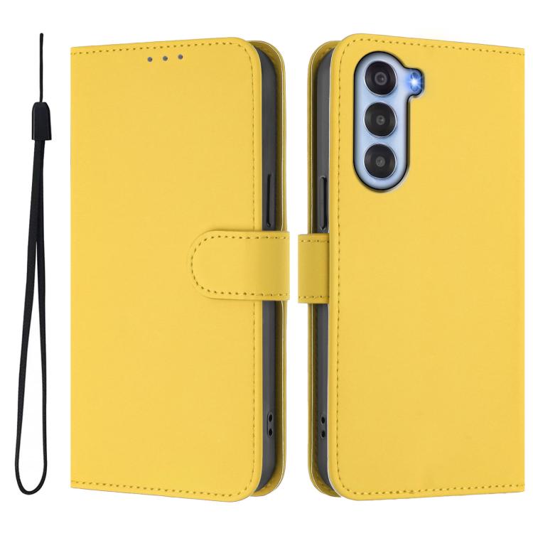 For ZTE Nubia S 5G A403ZT Skin Feel Solid Color Leather Phone Case with Lanyard
