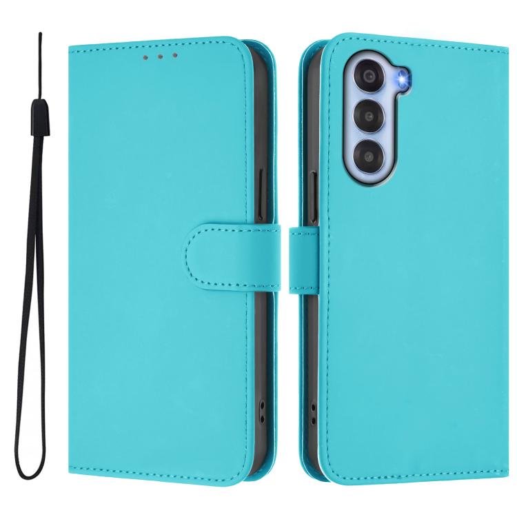 For ZTE Nubia S 5G A403ZT Skin Feel Solid Color Leather Phone Case with Lanyard