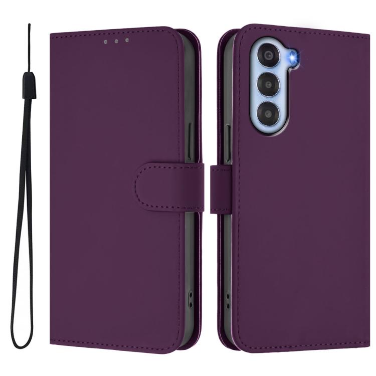 For ZTE Nubia S 5G A403ZT Skin Feel Solid Color Leather Phone Case with Lanyard