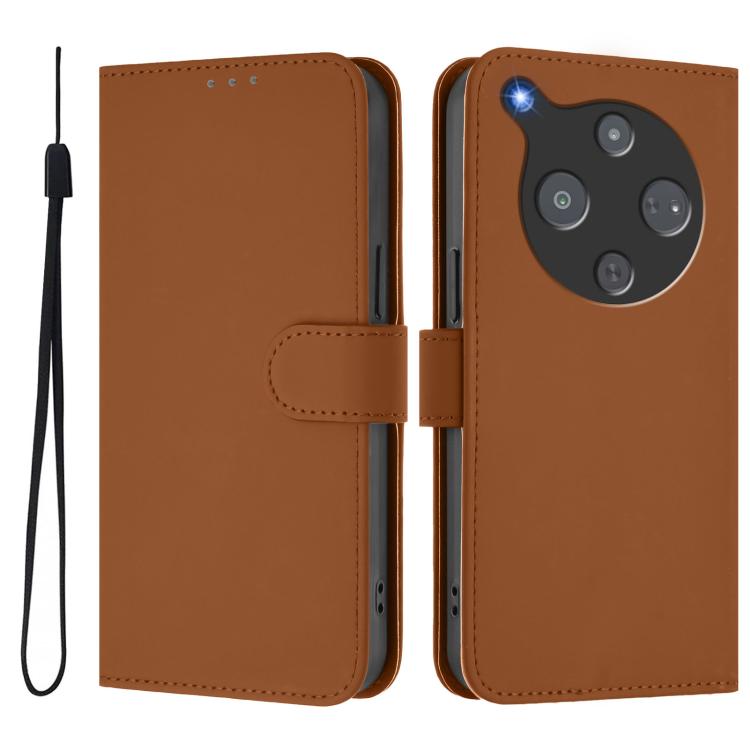 For ZTE Nubia P9 Pro 5G/Optus X Pro 2 5G Skin Feel Solid Color Leather Phone Case with Lanyard