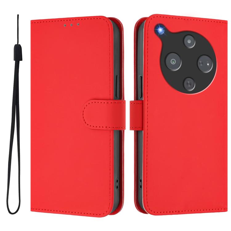For ZTE Nubia P9 Pro 5G/Optus X Pro 2 5G Skin Feel Solid Color Leather Phone Case with Lanyard