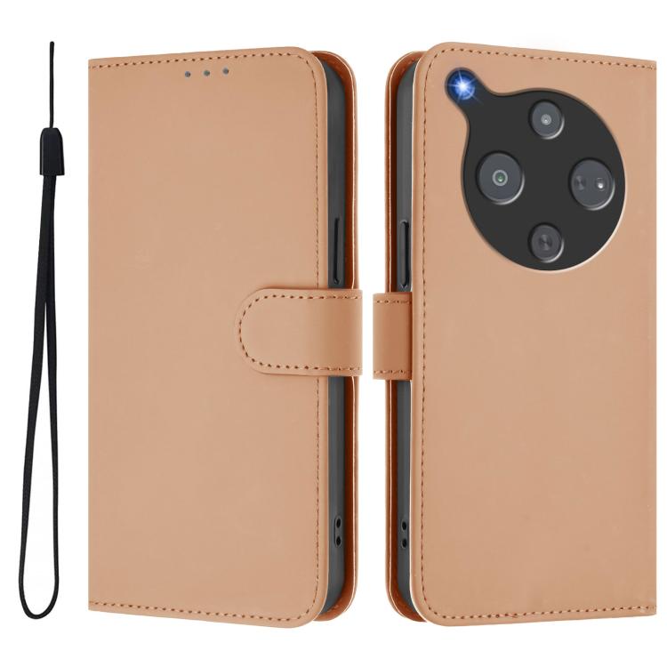For ZTE Nubia P9 Pro 5G/Optus X Pro 2 5G Skin Feel Solid Color Leather Phone Case with Lanyard