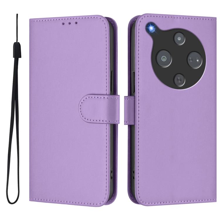 For ZTE Nubia P9 Pro 5G/Optus X Pro 2 5G Skin Feel Solid Color Leather Phone Case with Lanyard