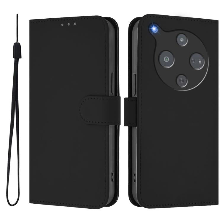 For ZTE Nubia P9 Pro 5G/Optus X Pro 2 5G Skin Feel Solid Color Leather Phone Case with Lanyard