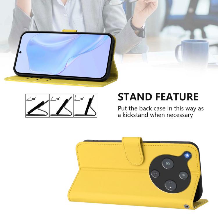 For ZTE Nubia P9 Pro 5G/Optus X Pro 2 5G Skin Feel Solid Color Leather Phone Case with Lanyard