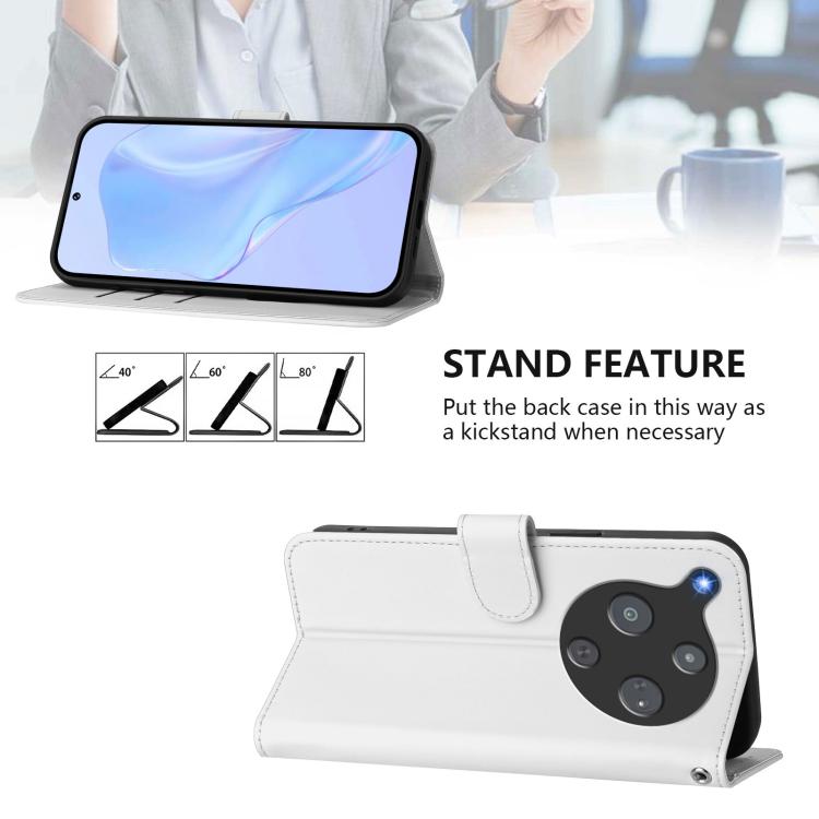 For ZTE Nubia P9 Pro 5G/Optus X Pro 2 5G Skin Feel Solid Color Leather Phone Case with Lanyard