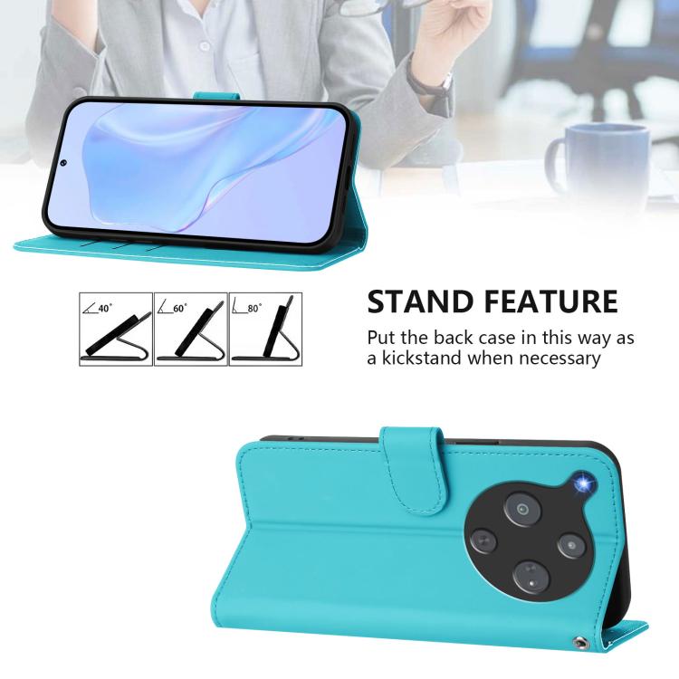 For ZTE Nubia P9 Pro 5G/Optus X Pro 2 5G Skin Feel Solid Color Leather Phone Case with Lanyard