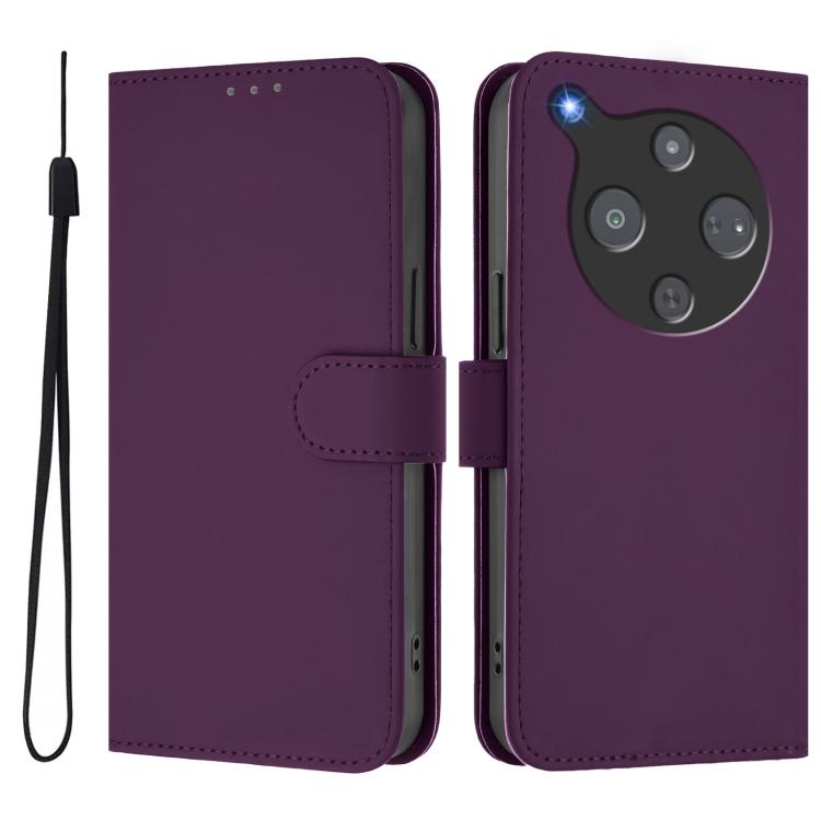 For ZTE Nubia P9 Pro 5G/Optus X Pro 2 5G Skin Feel Solid Color Leather Phone Case with Lanyard
