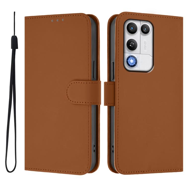 For ZTE nubia RedMagic 11 Air Skin Feel Solid Color Leather Phone Case with Lanyard