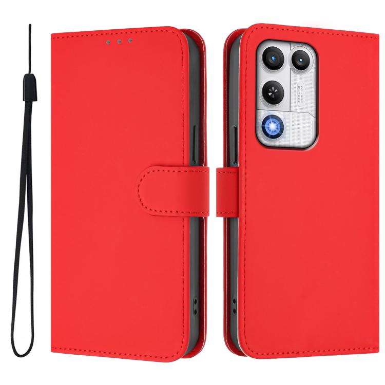 For ZTE nubia RedMagic 11 Air Skin Feel Solid Color Leather Phone Case with Lanyard