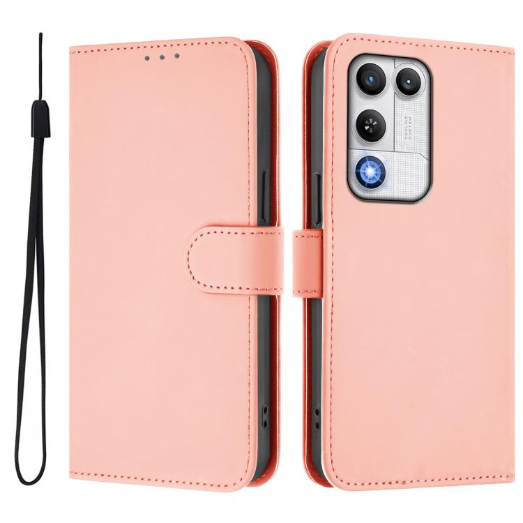 For ZTE nubia RedMagic 11 Air Skin Feel Solid Color Leather Phone Case with Lanyard