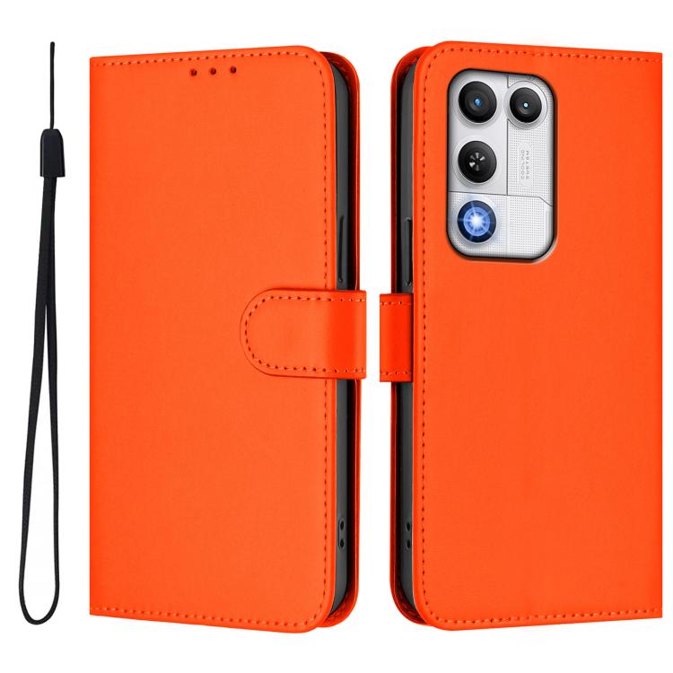 For ZTE nubia RedMagic 11 Air Skin Feel Solid Color Leather Phone Case with Lanyard