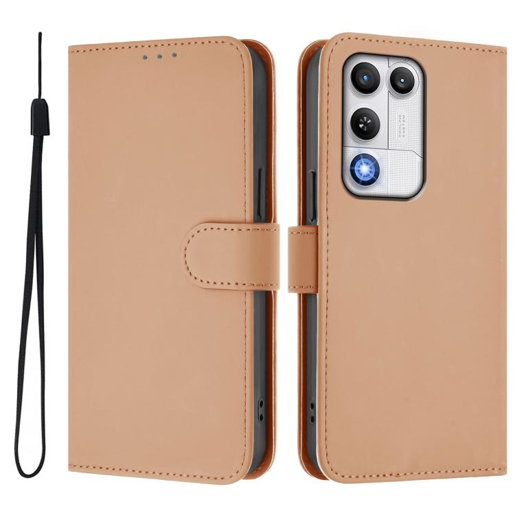 For ZTE nubia RedMagic 11 Air Skin Feel Solid Color Leather Phone Case with Lanyard
