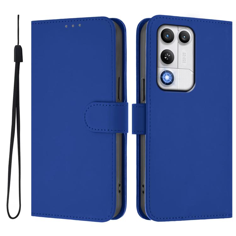 For ZTE nubia RedMagic 11 Air Skin Feel Solid Color Leather Phone Case with Lanyard