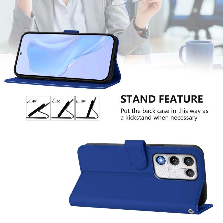 For ZTE nubia RedMagic 11 Air Skin Feel Solid Color Leather Phone Case with Lanyard