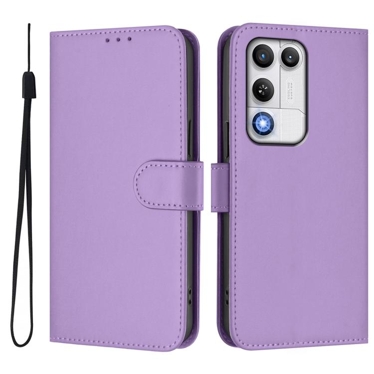 For ZTE nubia RedMagic 11 Air Skin Feel Solid Color Leather Phone Case with Lanyard