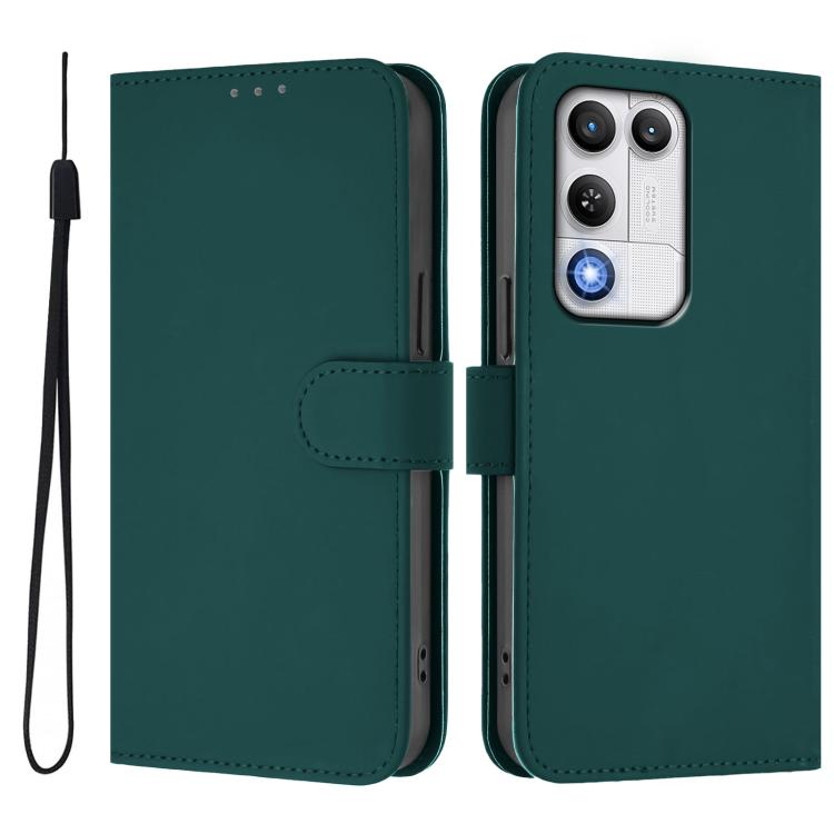 For ZTE nubia RedMagic 11 Air Skin Feel Solid Color Leather Phone Case with Lanyard