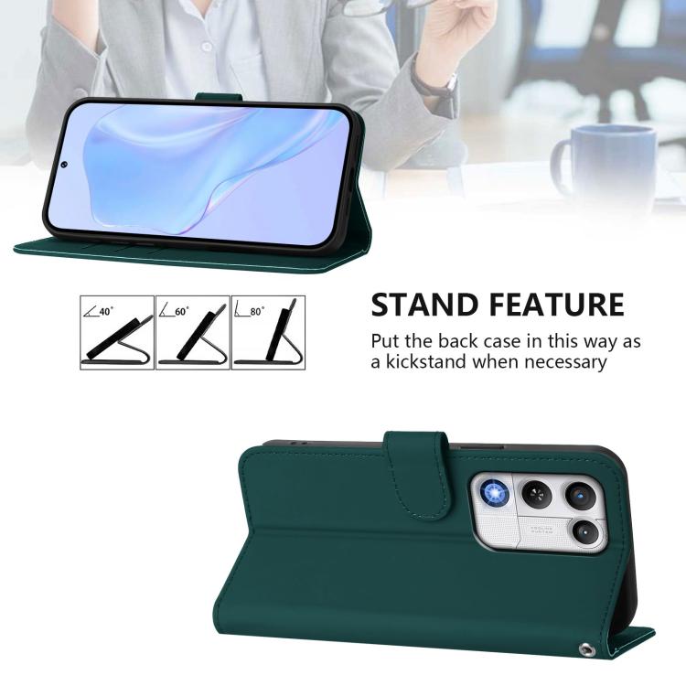 For ZTE nubia RedMagic 11 Air Skin Feel Solid Color Leather Phone Case with Lanyard