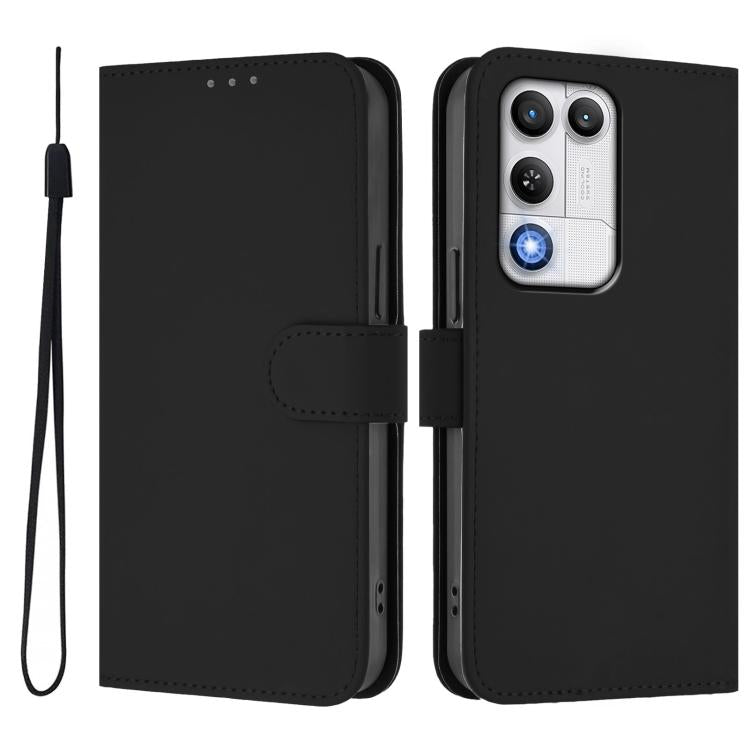 For ZTE nubia RedMagic 11 Air Skin Feel Solid Color Leather Phone Case with Lanyard
