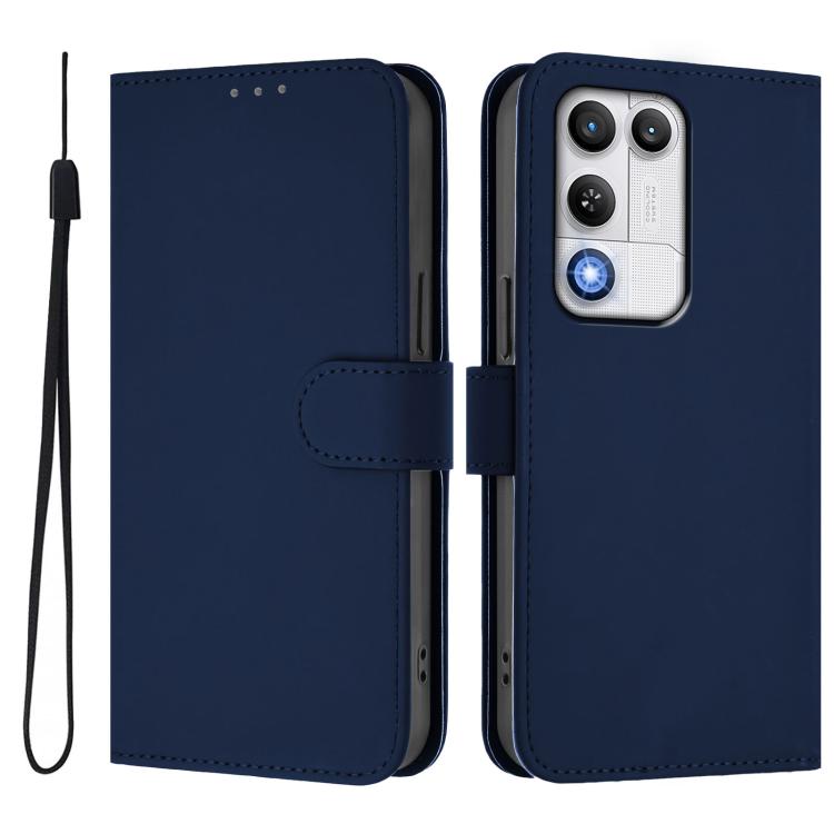 For ZTE nubia RedMagic 11 Air Skin Feel Solid Color Leather Phone Case with Lanyard