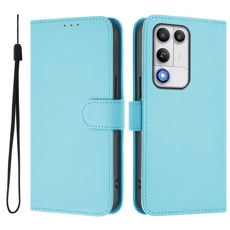 For ZTE nubia RedMagic 11 Air Skin Feel Solid Color Leather Phone Case with Lanyard