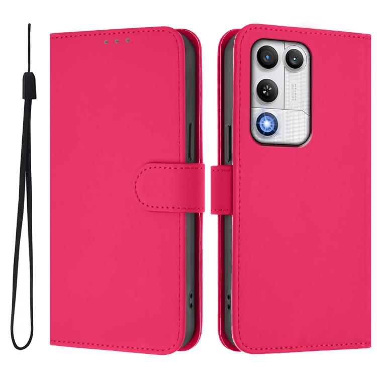 For ZTE nubia RedMagic 11 Air Skin Feel Solid Color Leather Phone Case with Lanyard