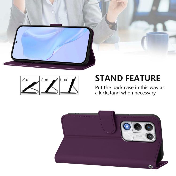 For ZTE nubia RedMagic 11 Air Skin Feel Solid Color Leather Phone Case with Lanyard