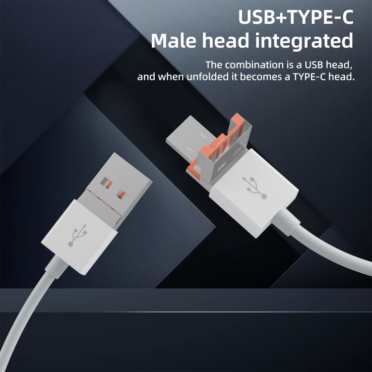 NK-1055TL Pro USB-C / Type-C, 8 Pin, USB to USB-C / Type-C, 8 Pin, 3 x USB, TF / SD Card Multi-function Adapter - White