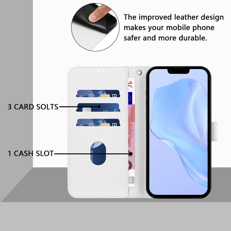 For iPhone 14 Pro Skin Feel Solid Color Leather Phone Case with Lanyard