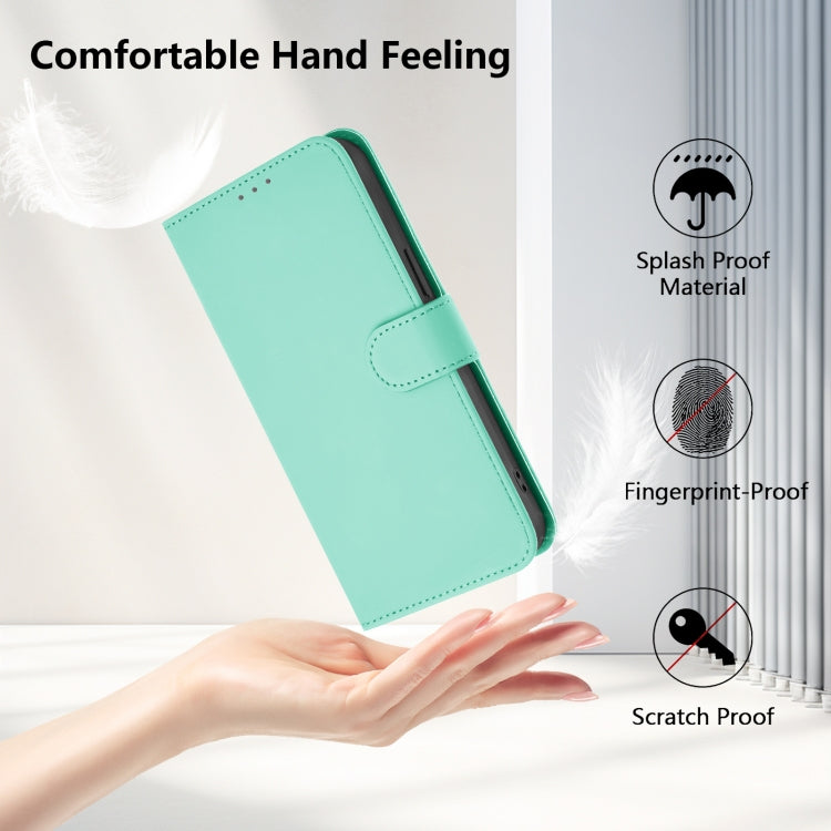 For iPhone 13 Pro Max Skin Feel Solid Color Leather Phone Case with Lanyard